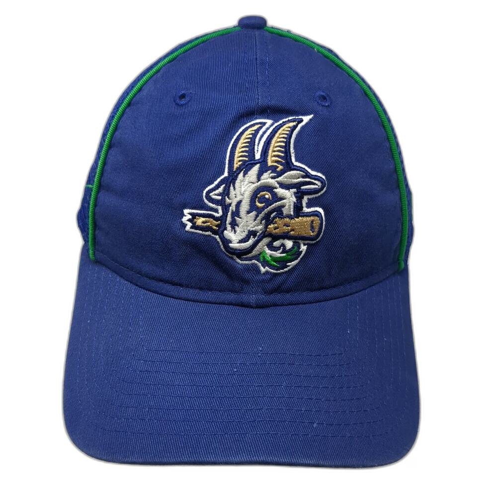 New Era 9TWENTY Hartford Yard Goats MiLB Blue One Size Trucker Hat Mesh Snapback